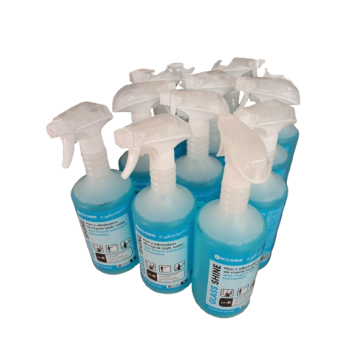 ECO SHINE Glass Shine 12 x 1 Litr Spray do Mycia Szyb, Okien, Luster i Stali Nierdzewnej